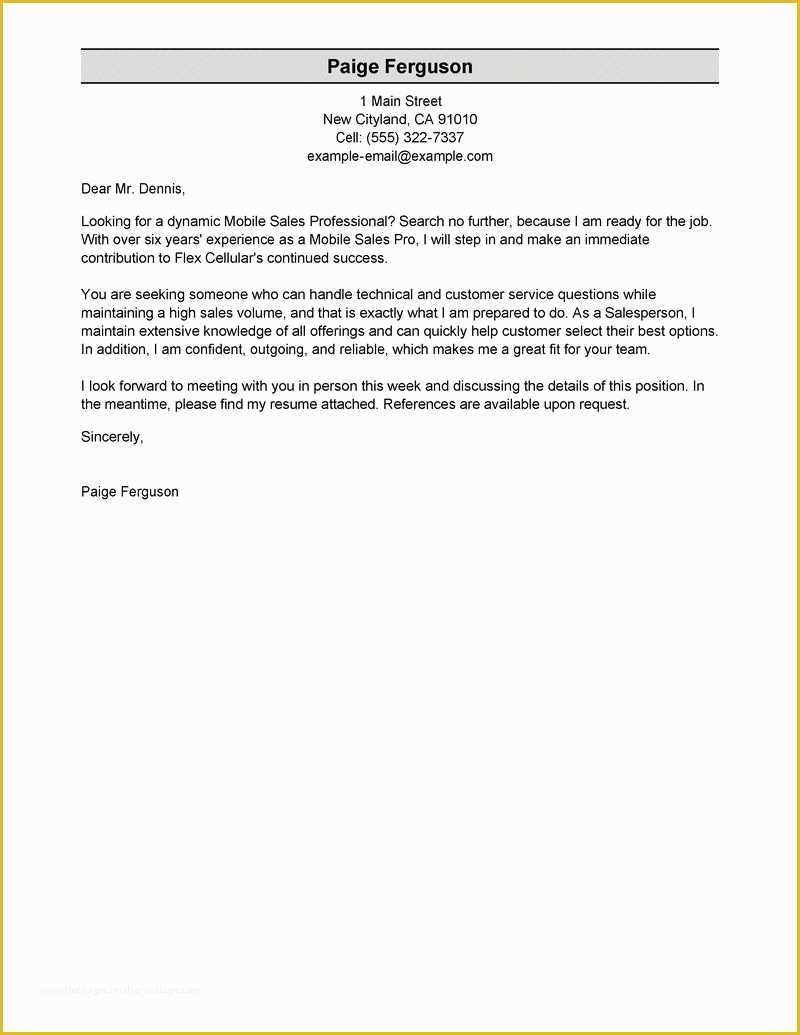 Free Modern Cover Letter Template Of Free Professional Letter Samples