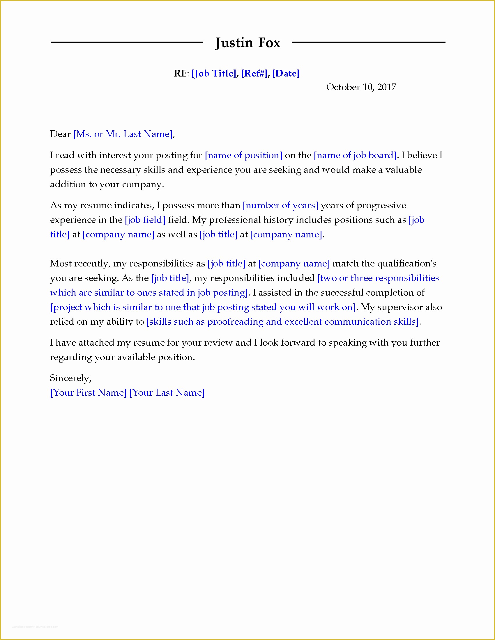 Free Modern Cover Letter Template Of Get the Job with Free Professional Cover Letter Templates
