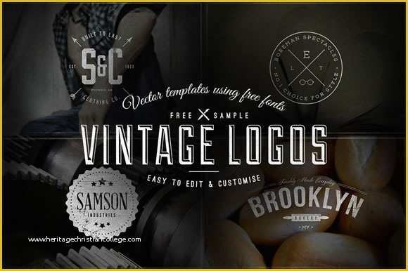 Free Modern Logo Templates Of 30 Free Vintage Logo Templates Web Design Ledger