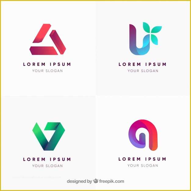 Free Modern Logo Templates Of Modern Logotype Collection Vector