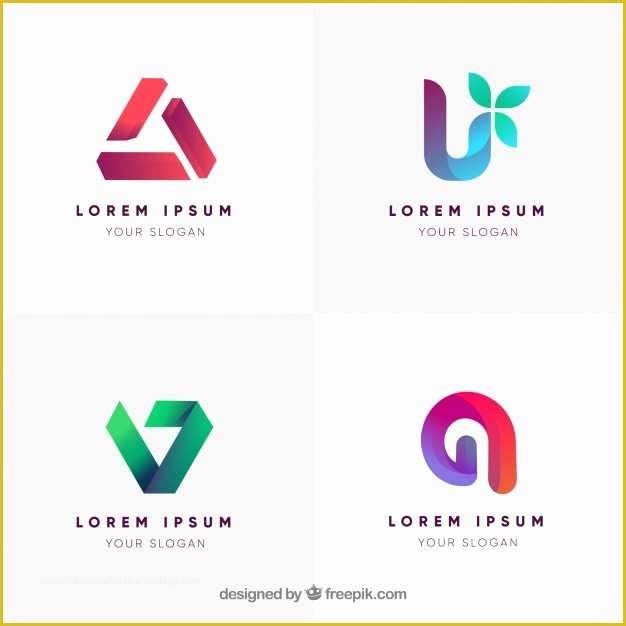 Free Modern Logo Templates Of Modern Logotype Collection Vector