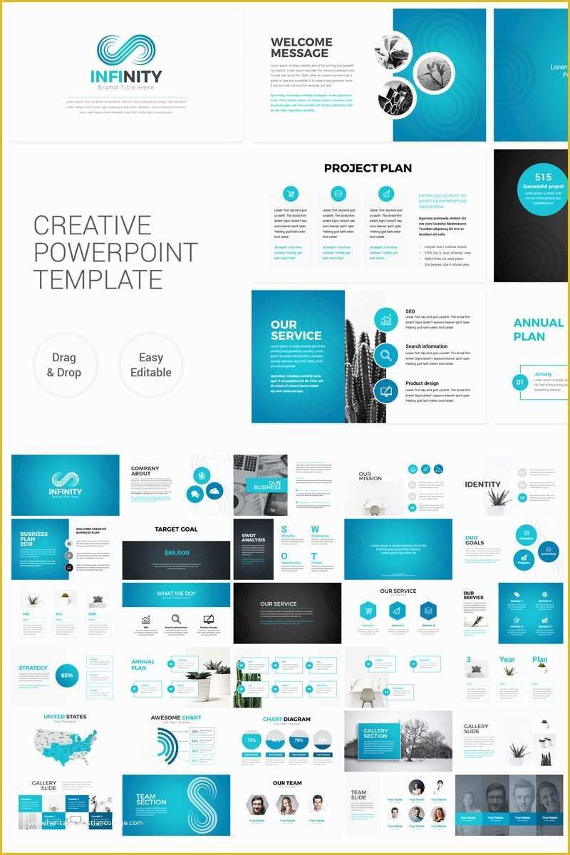 Free Modern Powerpoint Templates Of Infinity Modern Powerpoint Template