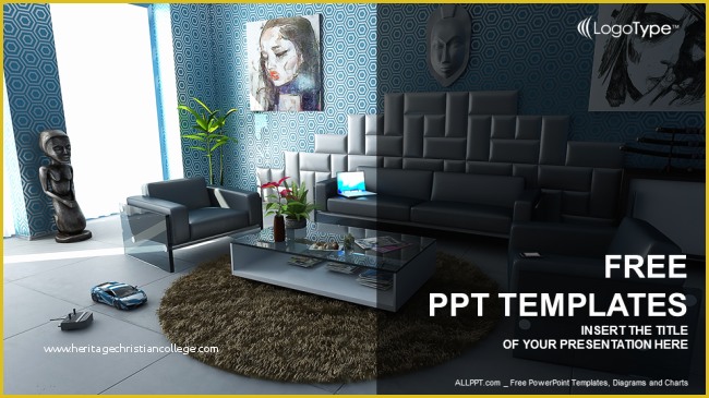 Free Modern Powerpoint Templates Of Modern Interior Real Estate Ppt Templates
