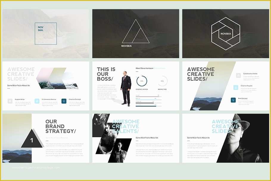 Free Modern Powerpoint Templates Of Novska Modern Powerpoint Template Presentation Templates