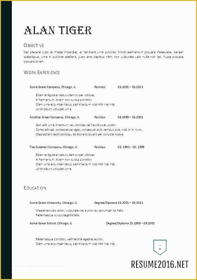 Free Modern Resume Template 2017 Of Resume Template Basic Best Sample Free Templates Australia