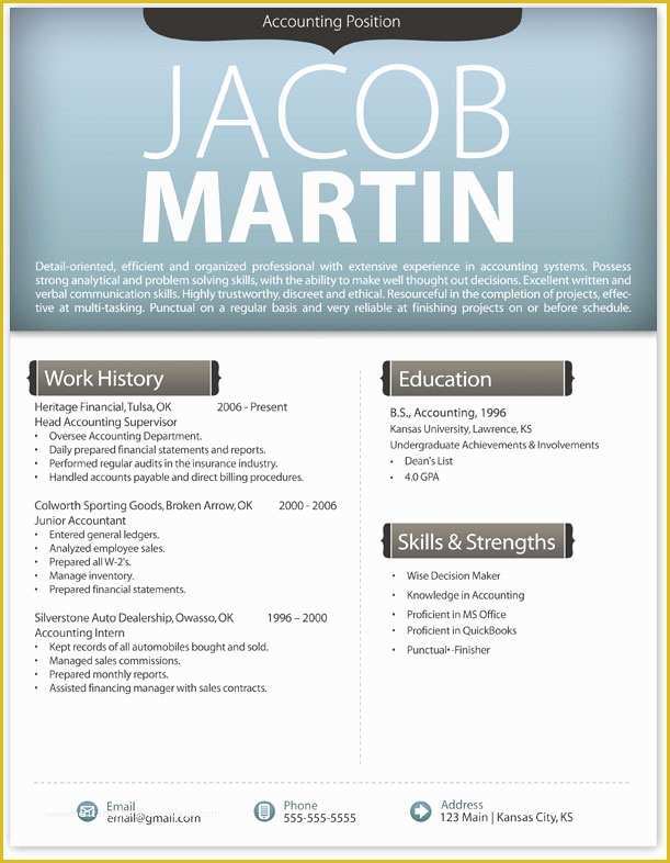 Free Modern Resume Templates for Word Of Free Modern Resume Template 4 Free Resume Templates