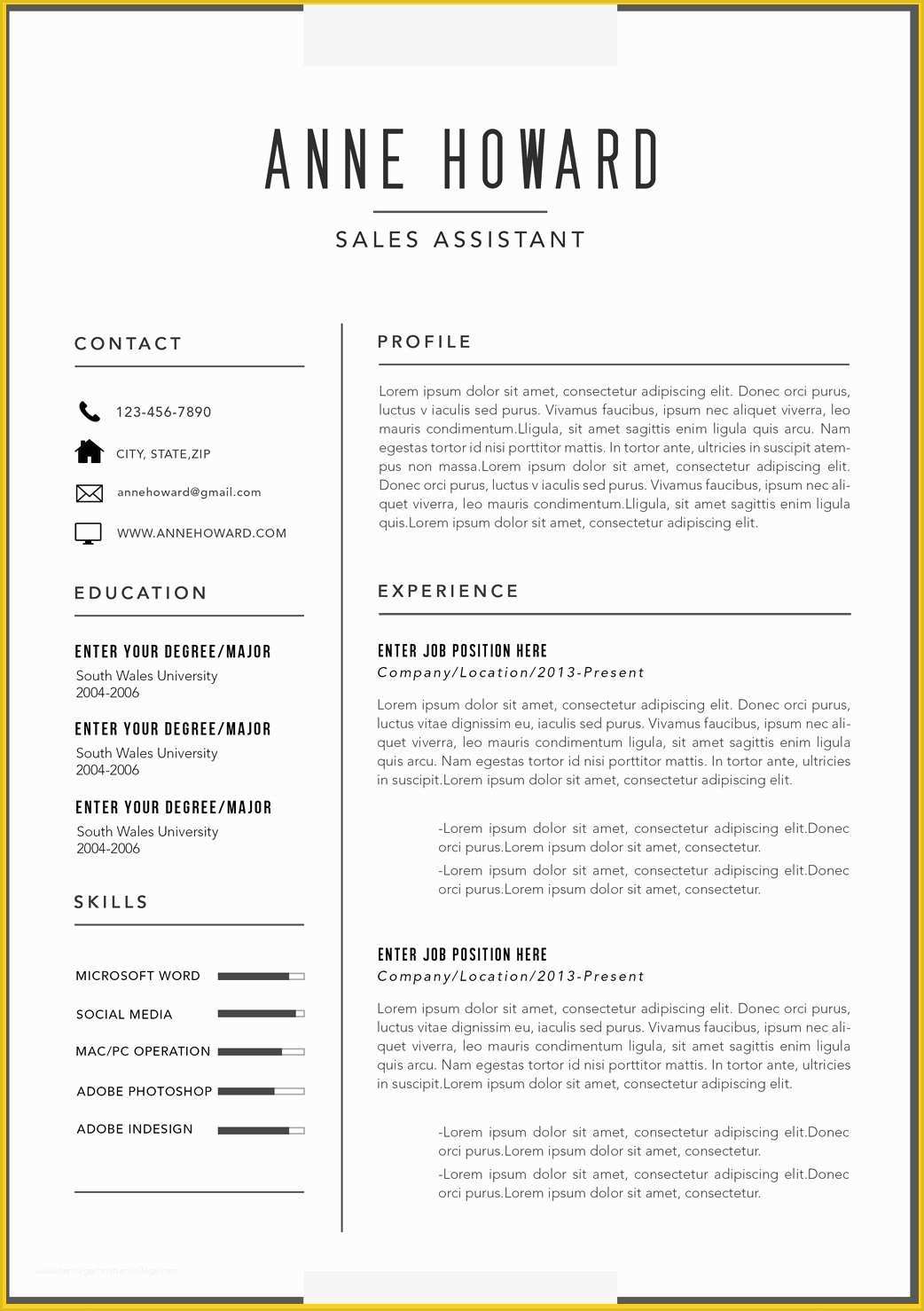 Free Modern Resume Templates for Word Of Free Modern Resume Templates Microsoft Word