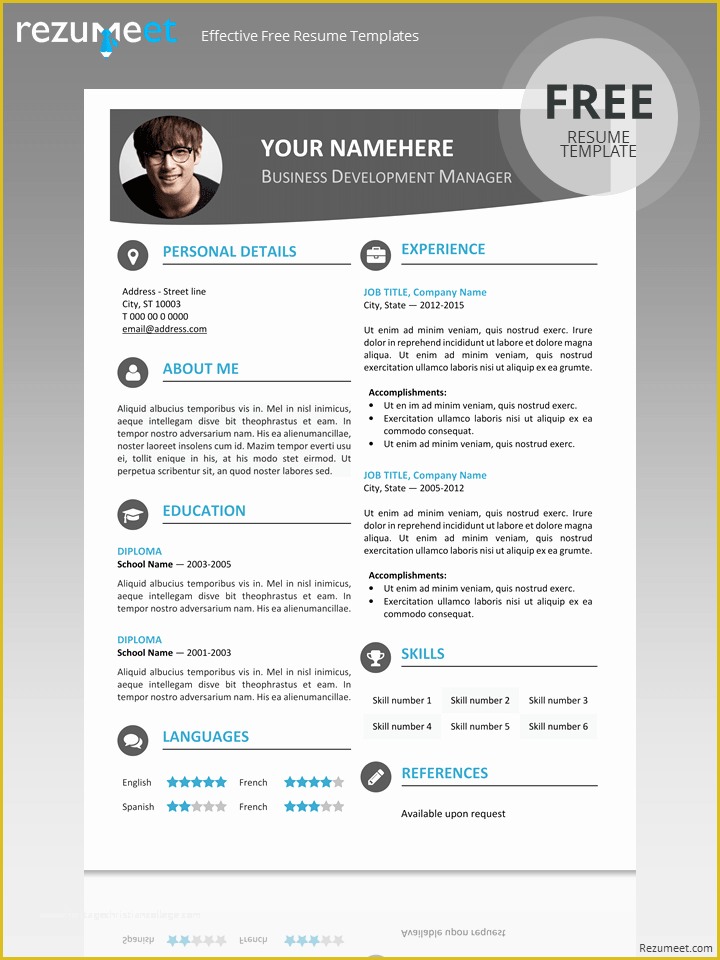 Free Modern Resume Templates for Word Of Hongdae Modern Resume Template