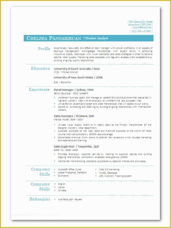 Free Modern Resume Templates for Word Of Modern Microsoft Word Resume Template Chelsea by Inkpower