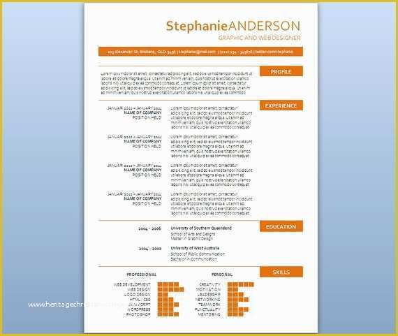 Free Modern Resume Templates for Word Of Modern Microsoft Word Resume Template Stephanie by Inkpower
