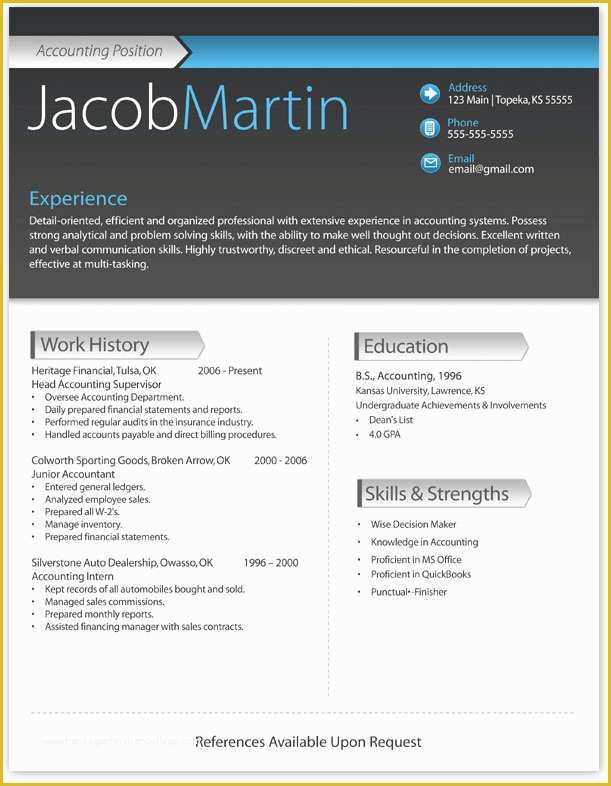 Free Modern Resume Templates for Word Of Modern Resume Template Latest Information