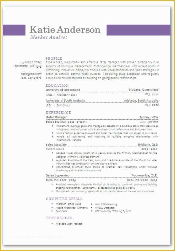 Free Modern Resume Templates for Word Of Modern Resume Template Latest Information