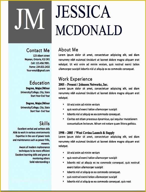 Free Modern Resume Templates Microsoft Word Of Free Modern Resume Templates Microsoft Word Free Samples