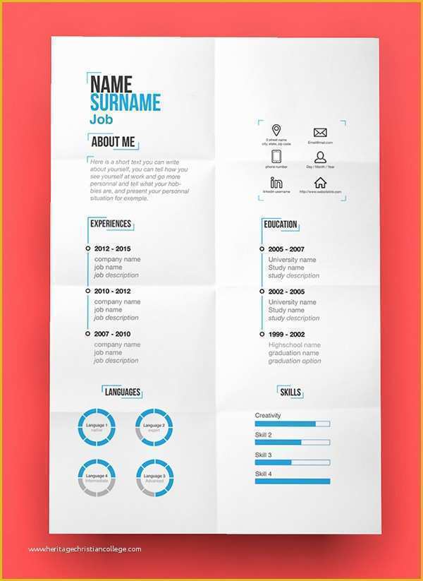 Free Modern Resume Templates Of 15 Free Elegant Modern Cv Resume Templates Psd