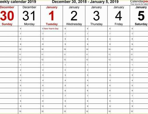 Free Monday Through Friday Calendar Template Of Monday Through Friday Calendar Template 2018 – Calendar