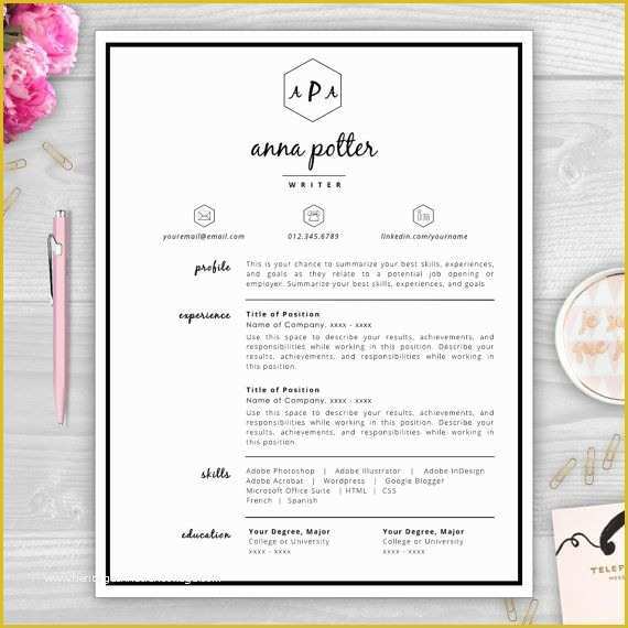 Free Monogram Resume Template Of 9 Best Monogram Resume Templates Images On Pinterest