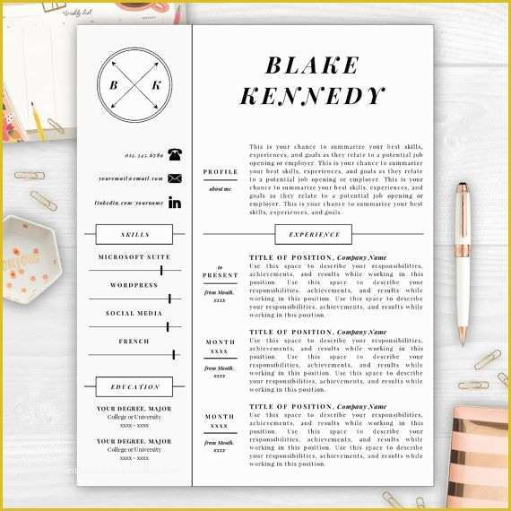 Free Monogram Resume Template Of 9 Best Monogram Resume Templates Images On Pinterest