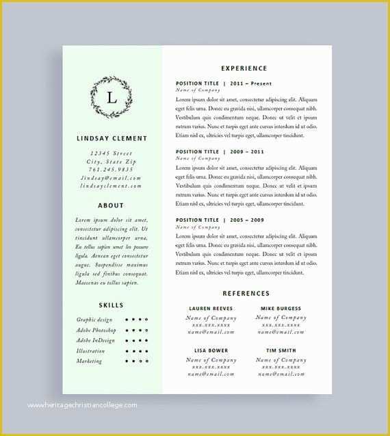 Free Monogram Resume Template Of Elementary Resume Feminine Resume