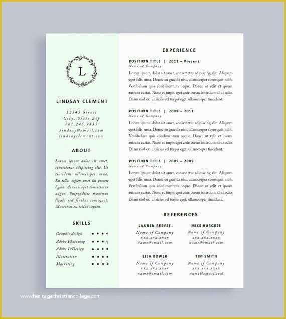 Free Monogram Resume Template Of Elementary Resume Feminine Resume