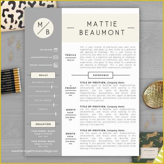 Free Monogram Resume Template Of Monogram Resume Template Cv Template Resume Template Word