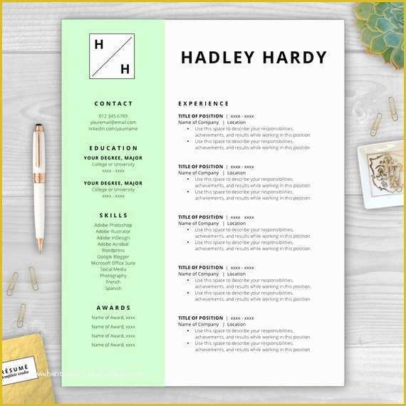 Free Monogram Resume Template Of Monogram Resume Template Cv Template Resume Template Word