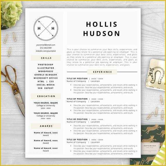 Free Monogram Resume Template Of Monogram Resume Template Modern Resume Professional Resume