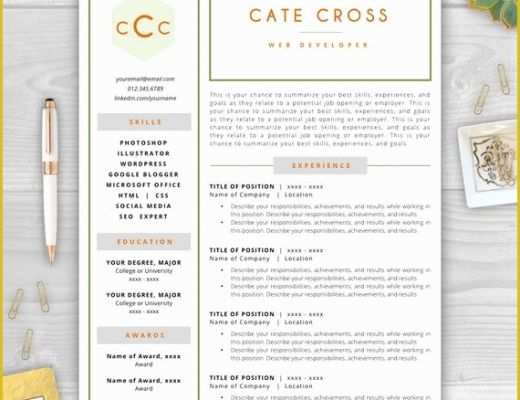 Free Monogram Resume Template Of Monogram Resume Template Resume Objective Resume Cover