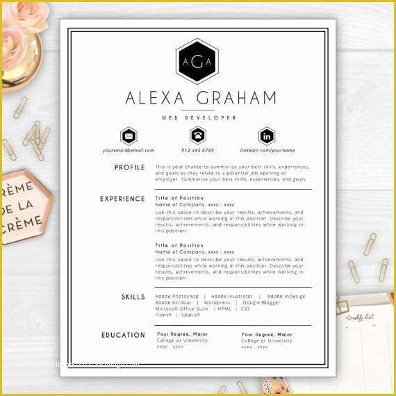 Free Monogram Resume Template Of Monogram Template Cv Template and Resume Templates On