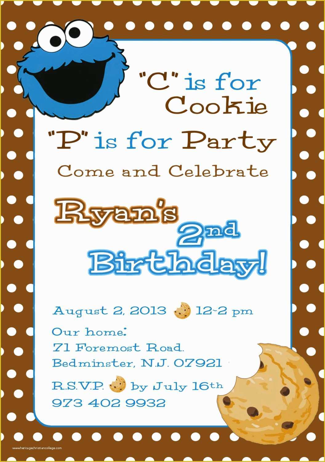 Free Monster Invitation Template Of Cookie Monster Invitation Sesame Street Invite by Cmldesigns