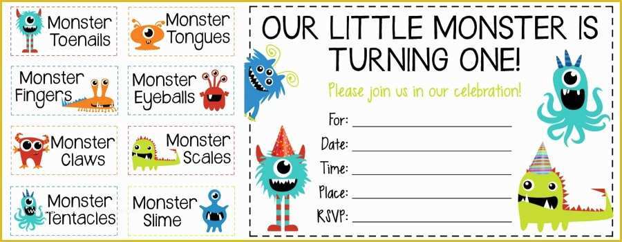 Free Monster Invitation Template Of How to Throw A Monster Party Free Printable Invites and