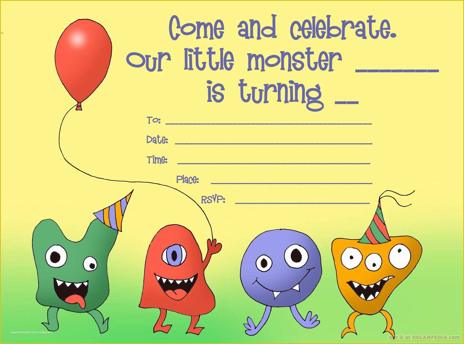 Free Monster Invitation Template Of Little Monsters Birthday Invitation Template