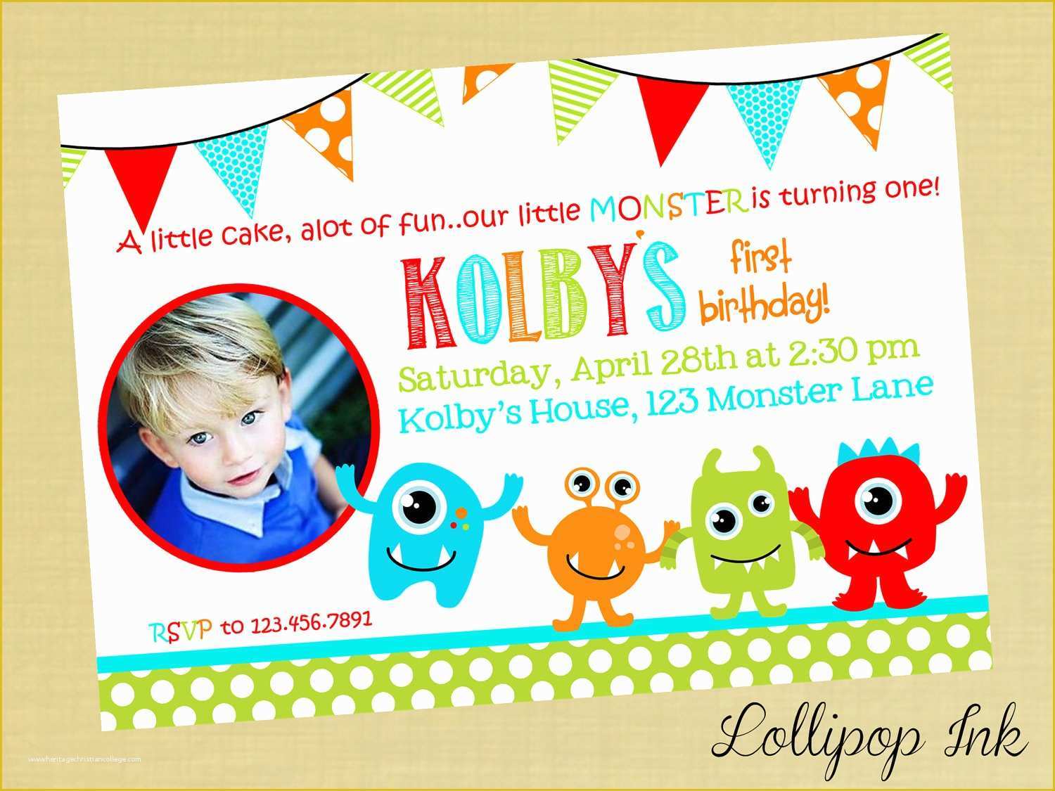 Free Monster Invitation Template Of Monster Bash Invite Personalized by Lollipopink