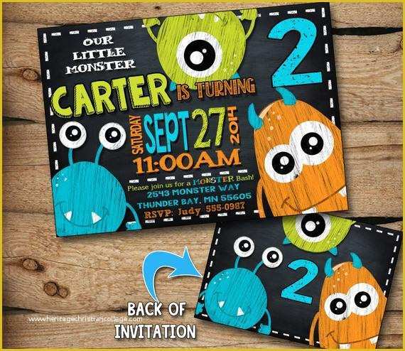 Free Monster Invitation Template Of Monster Birthday Invitation Monster Invitation by