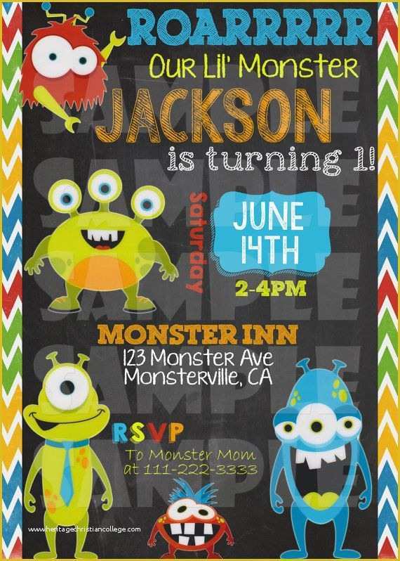 Free Monster Invitation Template Of Monster Invitation Monster Birthday Invite Monster Party