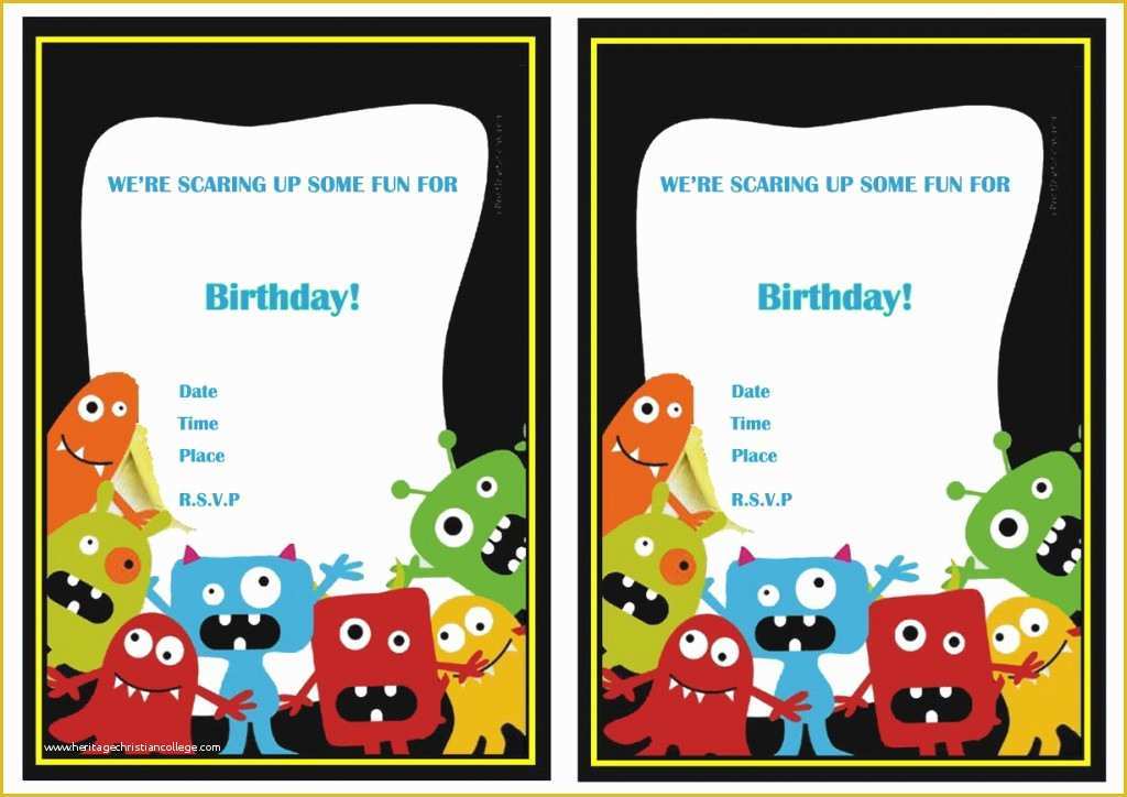 Free Monster Invitation Template Of Monsters University Birthday Invitations