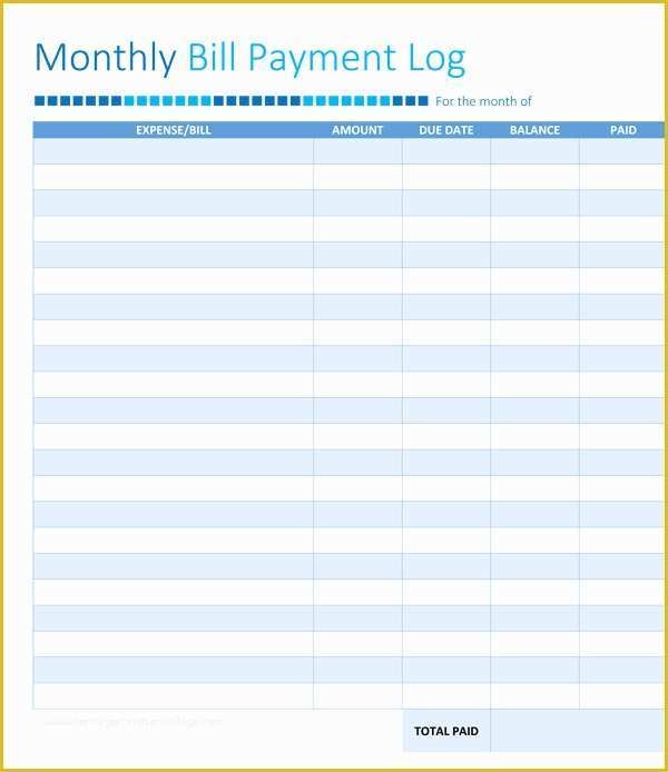 Free Monthly Bill Planner Template Of 5 Free Bill organizer Templates Printables • Free