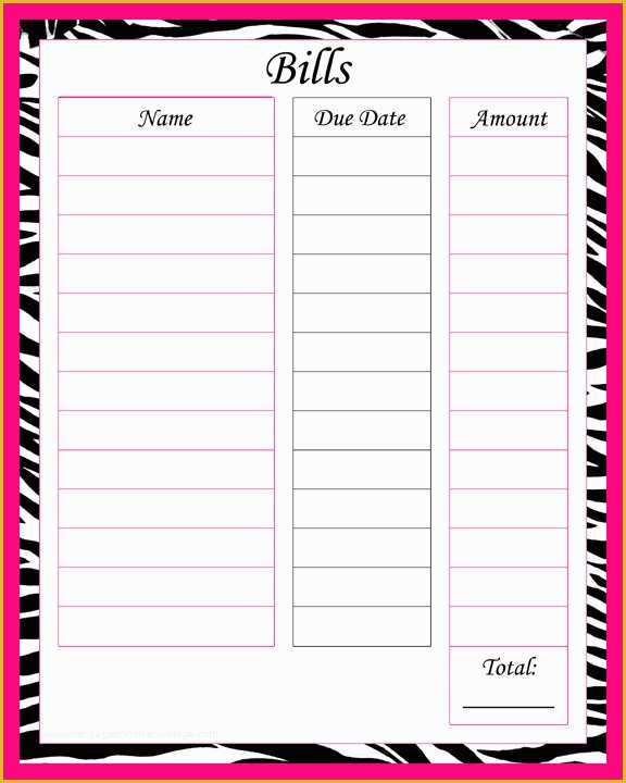 Free Monthly Bill Planner Template Of Excel Monthly Bill Organizer Free Monthly Bill Planner Template Of Excel Monthly Bill Organizer