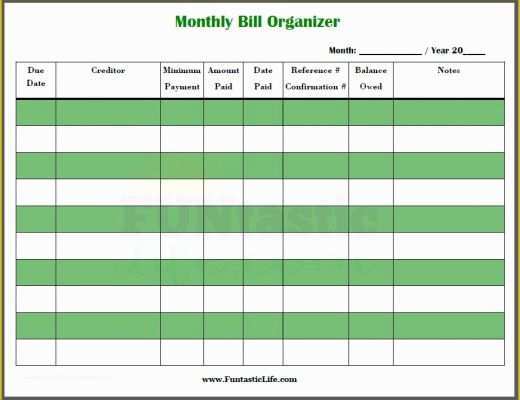 Free Monthly Bill Planner Template Of Free Printable Monthly Bill organizer Funtastic Life