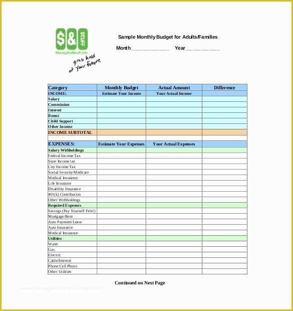 Free Monthly Budget Template Of 12 Simple Bud Templates Free Sample Example format