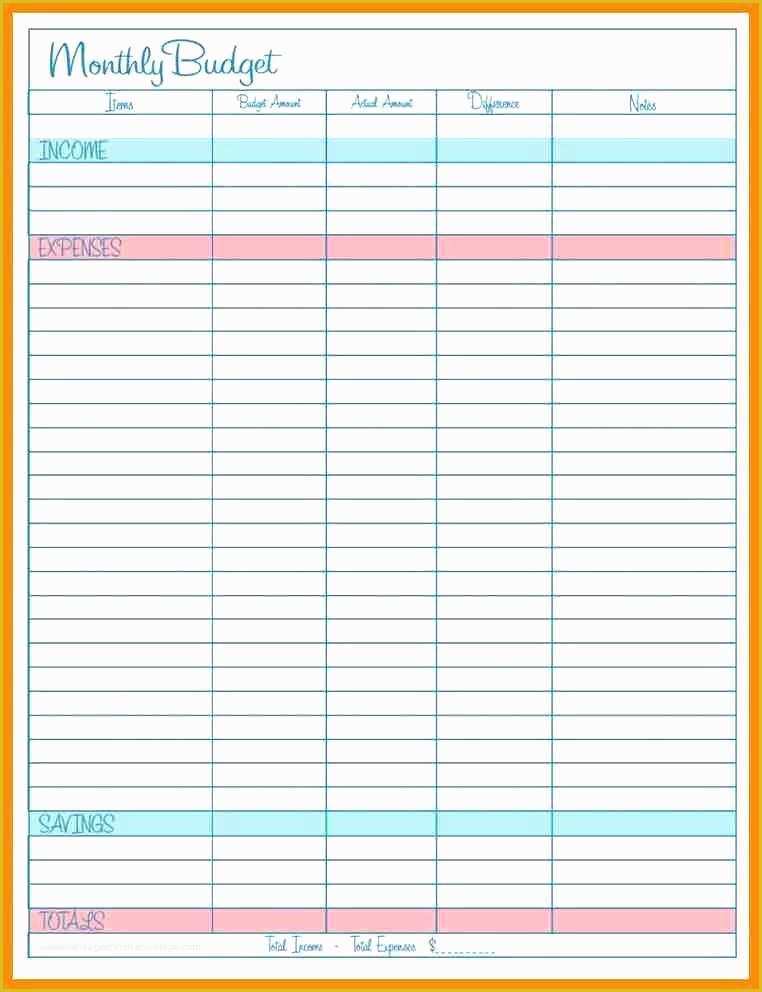 Free Monthly Budget Template Of Free Monthly Bud Template Printable Calendar Templates
