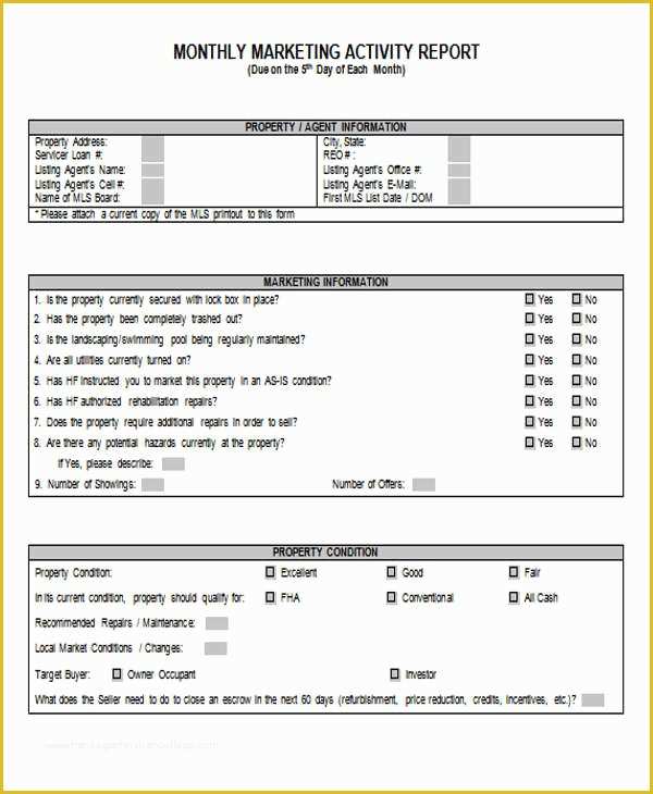 Free Monthly Marketing Report Template Of 71 Report Samples In Docs