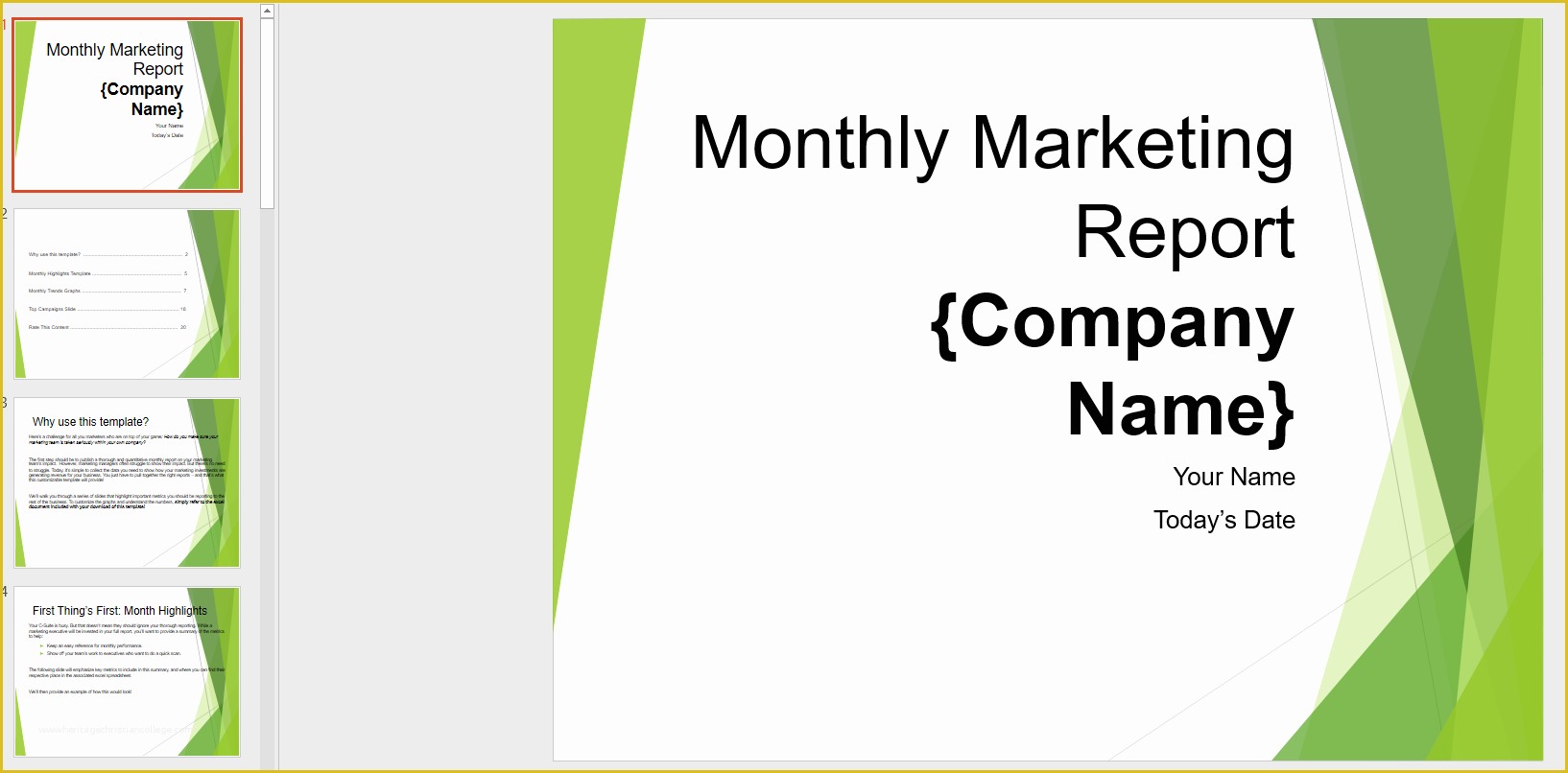Free Monthly Marketing Report Template Of Free Monthly Marketing Reporting Powerpoint Template
