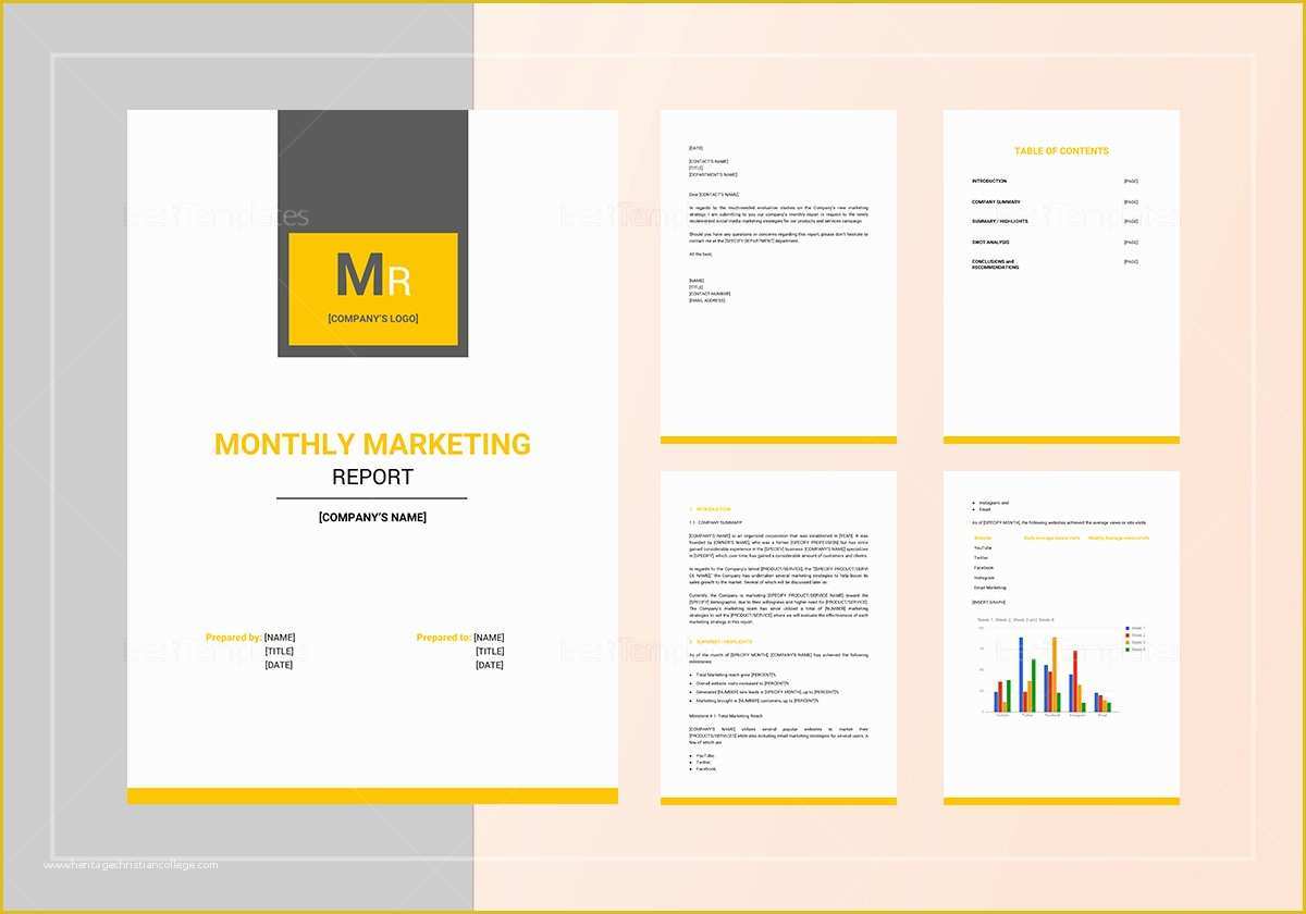 Free Monthly Marketing Report Template Of Monthly Marketing Report Template In Word Google Docs