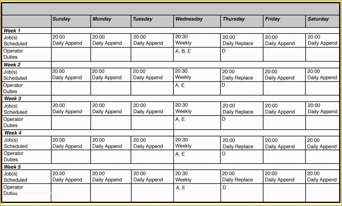 Free Monthly Work Schedule Template Excel Of Download Scheduling Spreadsheet for Excel