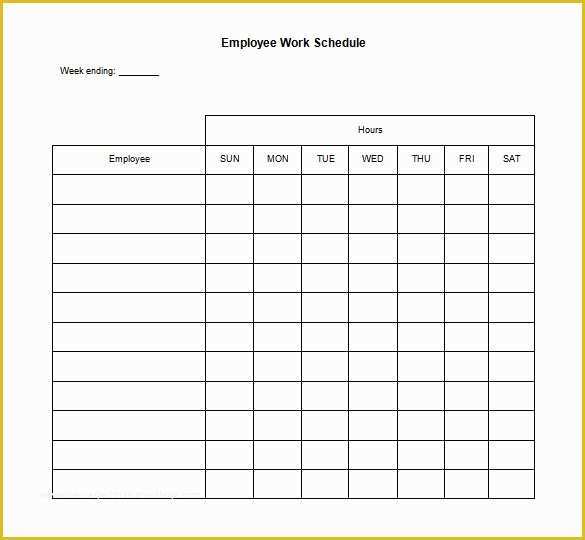 Free Monthly Work Schedule Template Excel Of Free Work Schedule Templates Weekly Monthly Daily