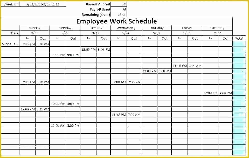 Free Monthly Work Schedule Template Excel Of Staff Calendar Template Monthly Employee Work Schedule