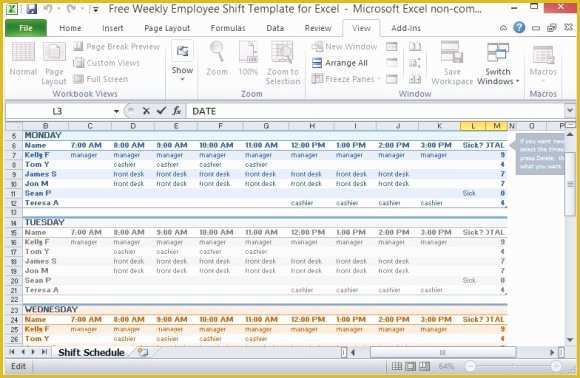 Free Monthly Work Schedule Template Excel Of Weekly Employee Schedule Template Excel