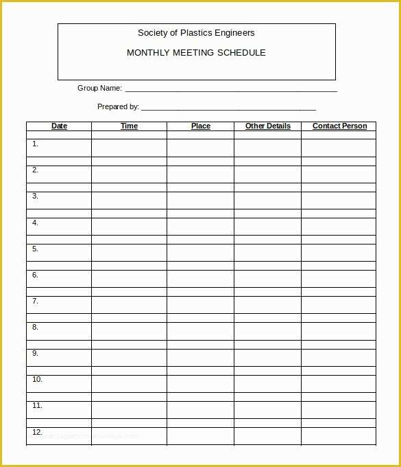Free Monthly Work Schedule Template Of 21 Monthly Work Schedule Templates Pdf Doc