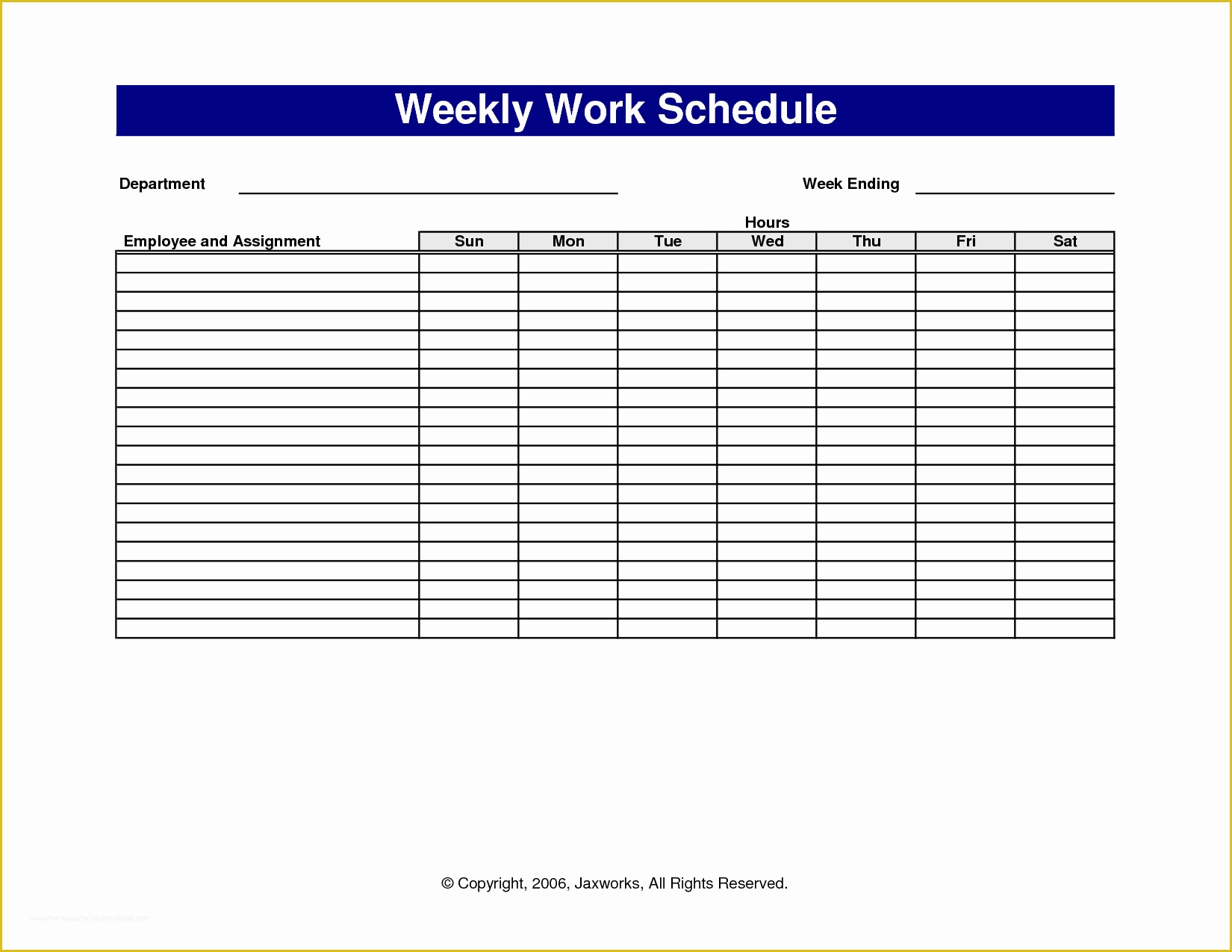 Free Monthly Work Schedule Template Of 6 Best Of Free Printable Fice forms Schedules