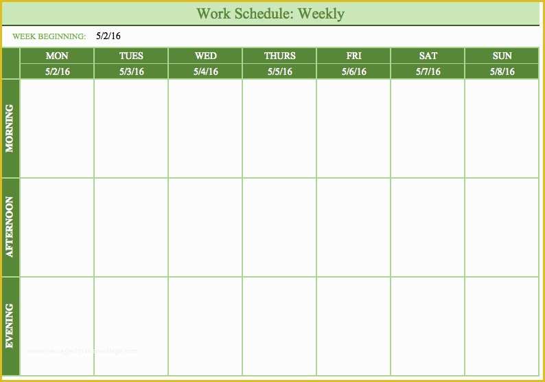 Free Monthly Work Schedule Template Of Bi Weekly Schedule Template